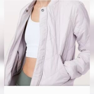 Lululemon Light Pink Warm Two Ways Reversible Bomber Jacket 6